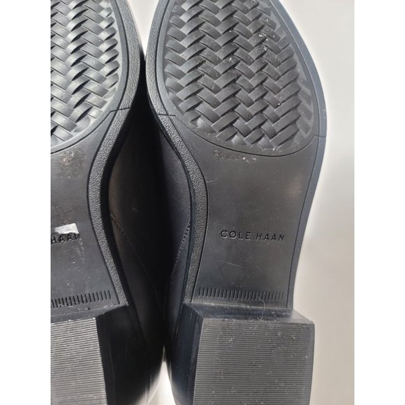 Cole Haan Black Leather Marine Pointed Toe Chelsea Ankle Booties SZ 6 - Picture 7 of 15